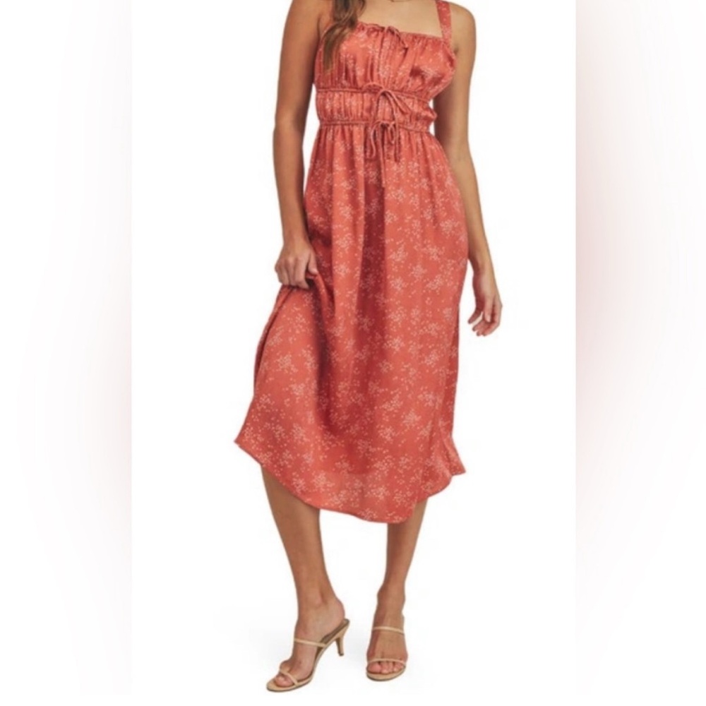 Lush Coral Midi Dress